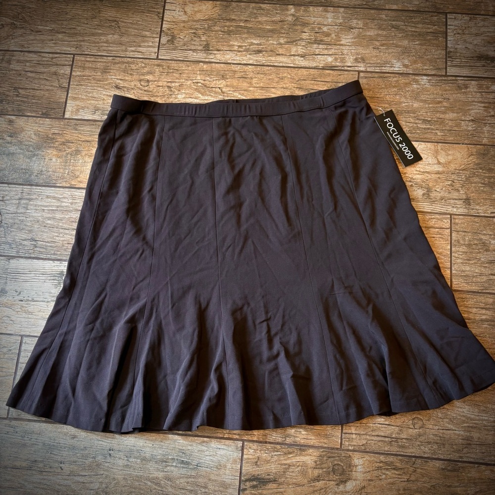 Focus 2000 Women's Dark brown A-Line Skirt size 20W 2X